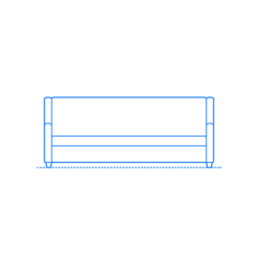 Furniture Divan Pihu Twin Daybed Line Art Svg Vector, Free Vectors File